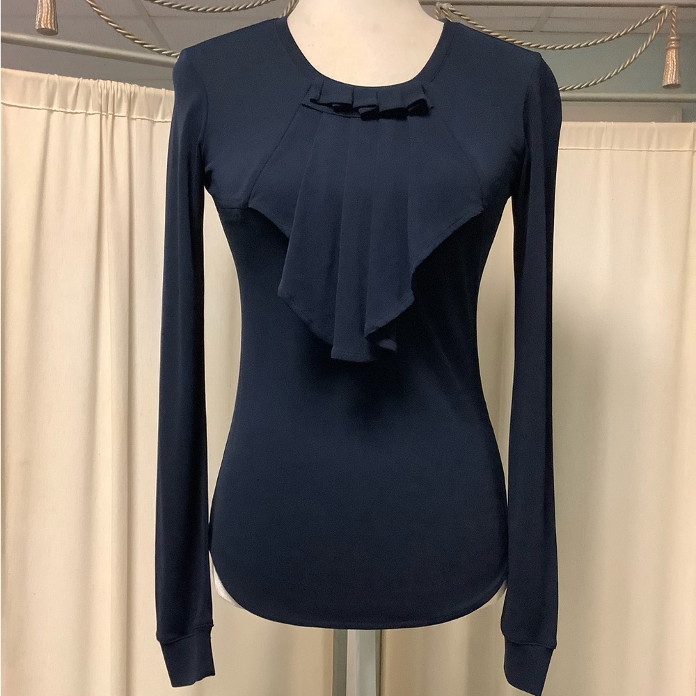 L.A.M.B. Fall 2007 Navy Long Sleeve Polyester Top